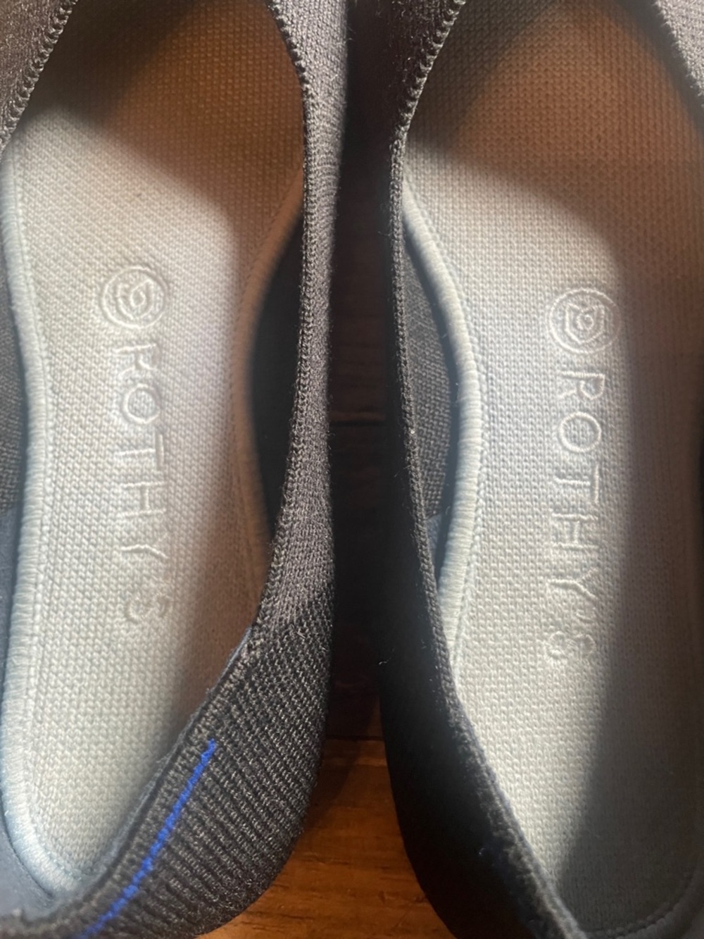 Rothy's The Flat Solid Black Knit Fabric Round Toe Flats - Picture 12 of 15
